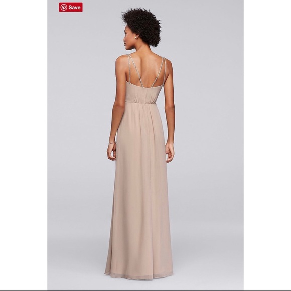 Long Gown Dress with Beaded Straps - Picture 3 of 7